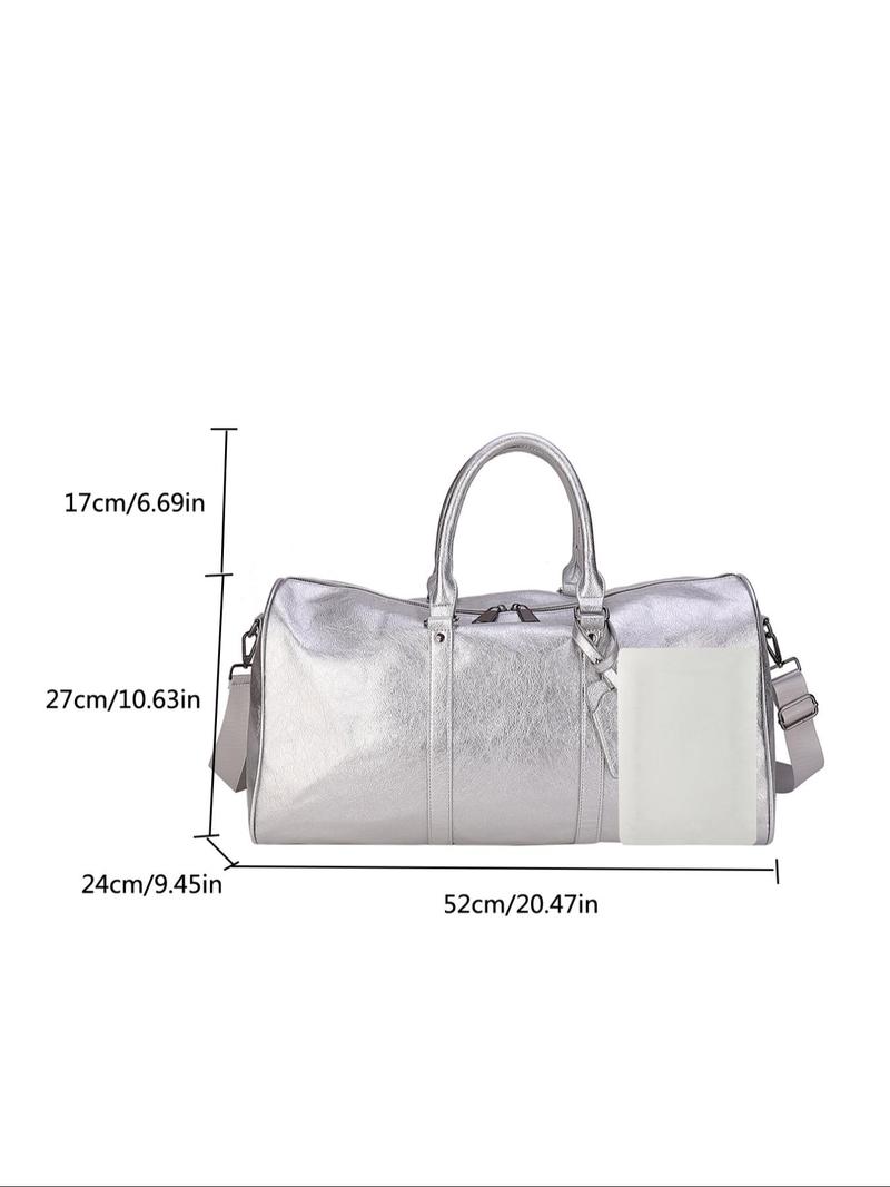Product Introduction of Minimalist Solid Color Travel Bag, Large Capacity Water Repellent  Gym Sports Duffel Bag, Casual Trendy Versatile Crossbody Bag for Travel for Women & Men 1