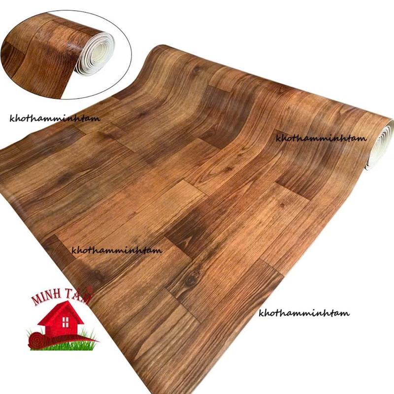 1m x 1m( 1m vuông )Thảm nhựa SIMILI  trải sàn vân gỗ loại dày 1.6mm Trong nhà 3