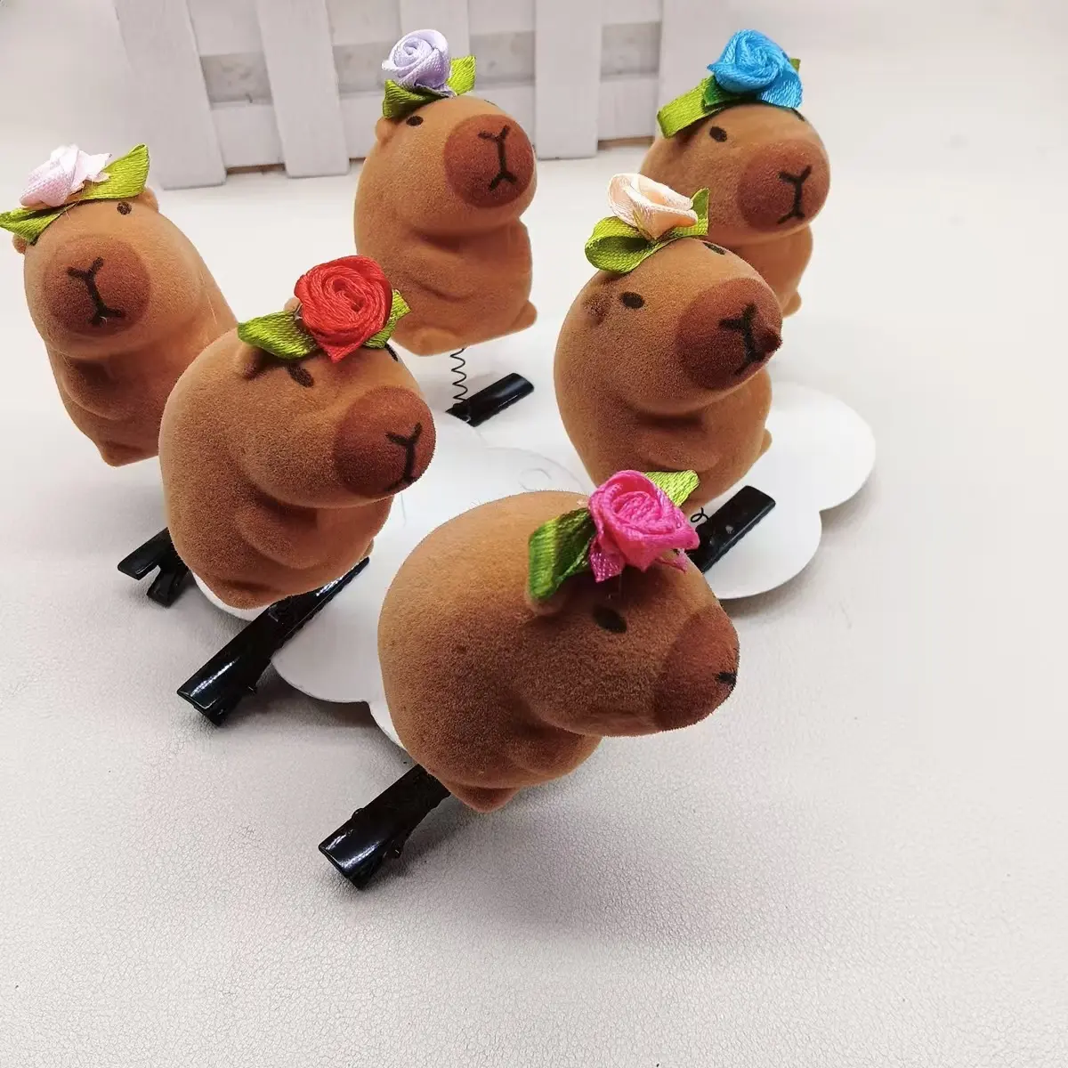 Mũ Kính Râm Tròn Hoa Hồng Nơ cài tóc, Phổ Biến Với Kẹp Lò Xo, Màu Kaki, Kẹp Tóc Barra, Quà Tặng