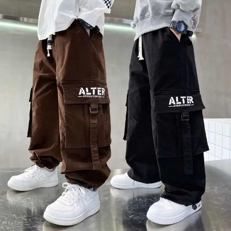 Quần Kaki A Túi Hộp Cho Bé Trai Kiểu Dáng Xuông Hàng Việt Nam - Dây Rút Dưới Ống, Chất Liệu Kaki Chất Lượng Cao đồ  đi đám cưới 13 tuổi