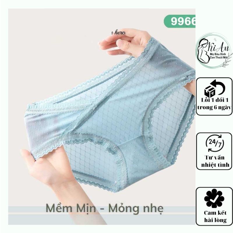 Quần lót bầu Ki An QL9966 cạp chéo mềm mại thoáng mát kháng khuẩn quần chip bầu và sau sinh đồ lót bầu mùa hè