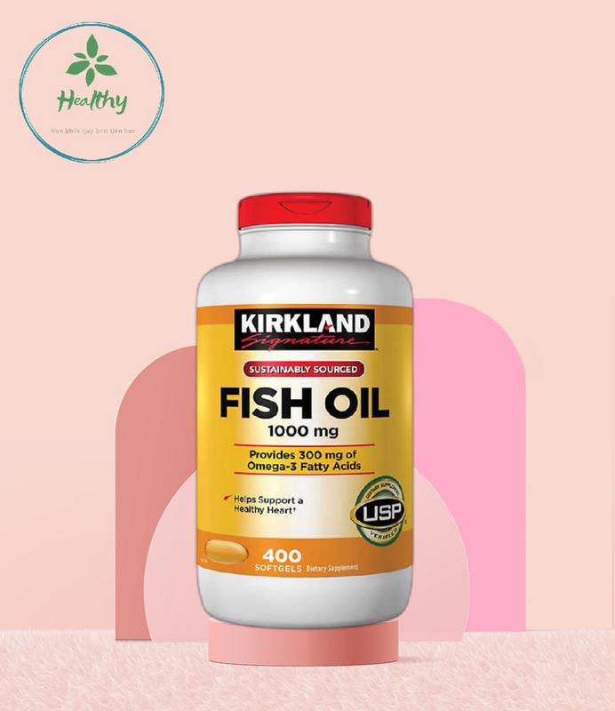 Dầu cá Kirkland Signature Omega 3 Fish oil 400 Viên nhập từ Mỹ