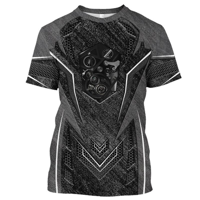 Product Introduction of Men's Fabric, Loose, Mixed with Geometric Tiger Print, Suitable for Outdoor Activities in Summer 20