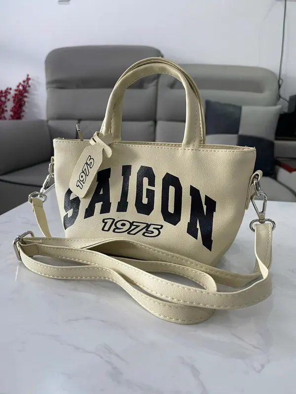 Túi quai xách nhỏ sài gòn 1975-3 sọc D1 gọn nhẹ [FREESHIP] 3