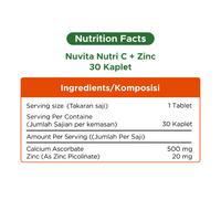 Gambar Nuvita Nutri C + Zinc - 30 Kaplet dari Natural Farm Kota Administrasi Jakarta Barat 3 Tokopedia