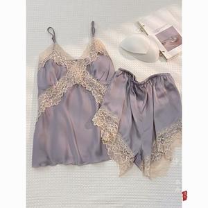 ชุดนอนสลิง, OOTD จัสมิน มิเนอร์ สไตล์เซ็กซี่ ลูกไม้และน่ารักและเซ็กซี่ สไตล์ตะวันตกยอดนิยม เหมาะสำหรับทุกฤดูกาล ชุดใส่ในบ้านขั้นสูง