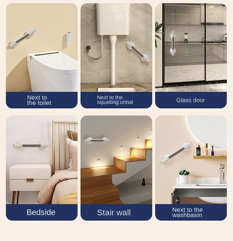 Product Introduction of Bathroom Grab Bar, Anti-Slip Shower Rail, No-Drill Suction Cup Anti-Fall Handle 3