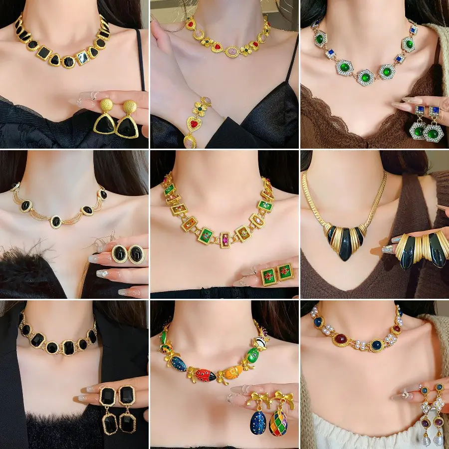 Vòng Cổ Trái Tim, Cổ Điển Trung Cổ, Phong Cách Tòa Án Xuyên Biên Giới, Giá Cả Phải Chăng, Sang Trọng, Thích Hợp Cho Xương Đòn,