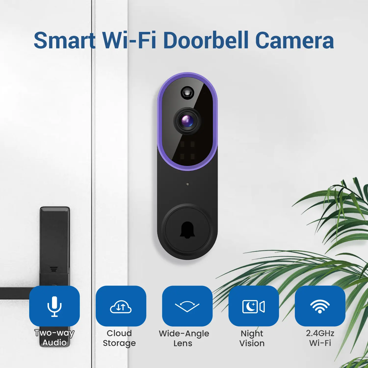 Video Doorbell Wireless Voice Intercom Monitoring WiFi HD Night Vision Smart Doorbell Digital Door Viewer Camera security  camera  talking  kids