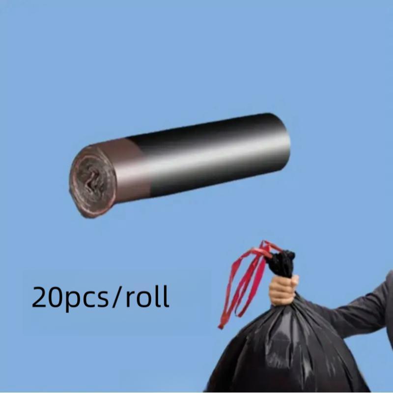 35 Gallon Trash Bag, 10pcs/20pcs/roll Thick & Durable Household & Commercial Garbage Bag, Large Capacity Drawstring Bin Bag 7