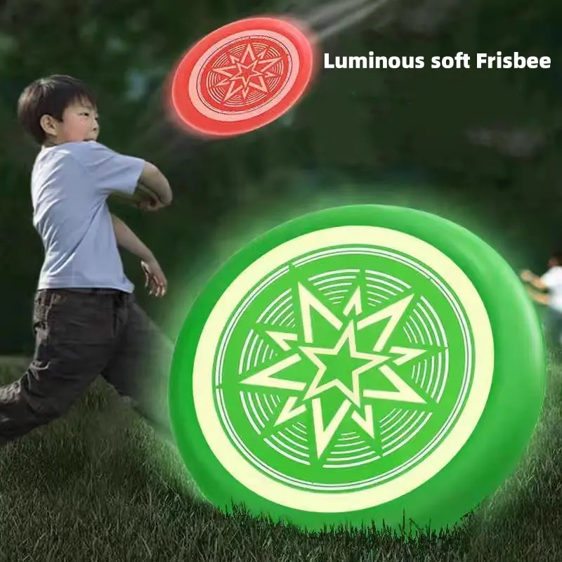 Children's glow-in-the-dark safe Soft hand toss can swing foam light flying saucer outdoor sports Outdoor toys for boys