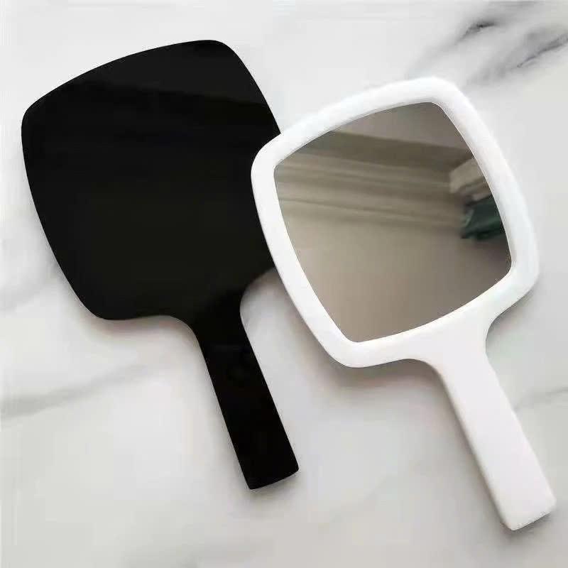  Gương Soi Cầm Tay Chờ-Neo Đen Cạnh Bầu Có Hộp - Nữ Trang Điểm 
