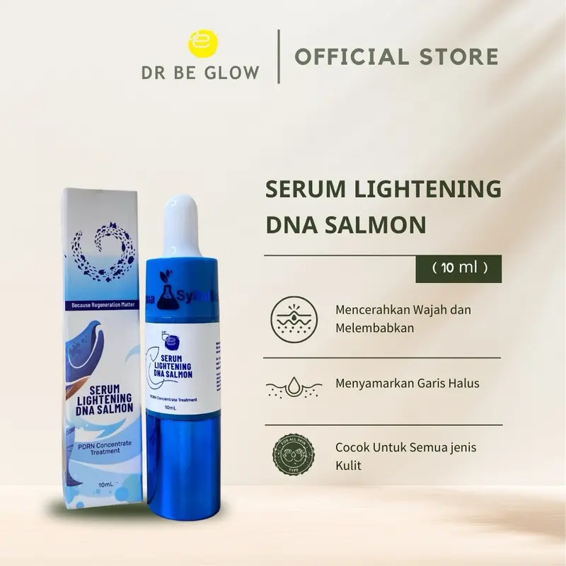Serum Pencerah Wajah DNA Salmon untuk Kulit Lebih Cerah - Wanita, Muka, Mencerahkan 2
