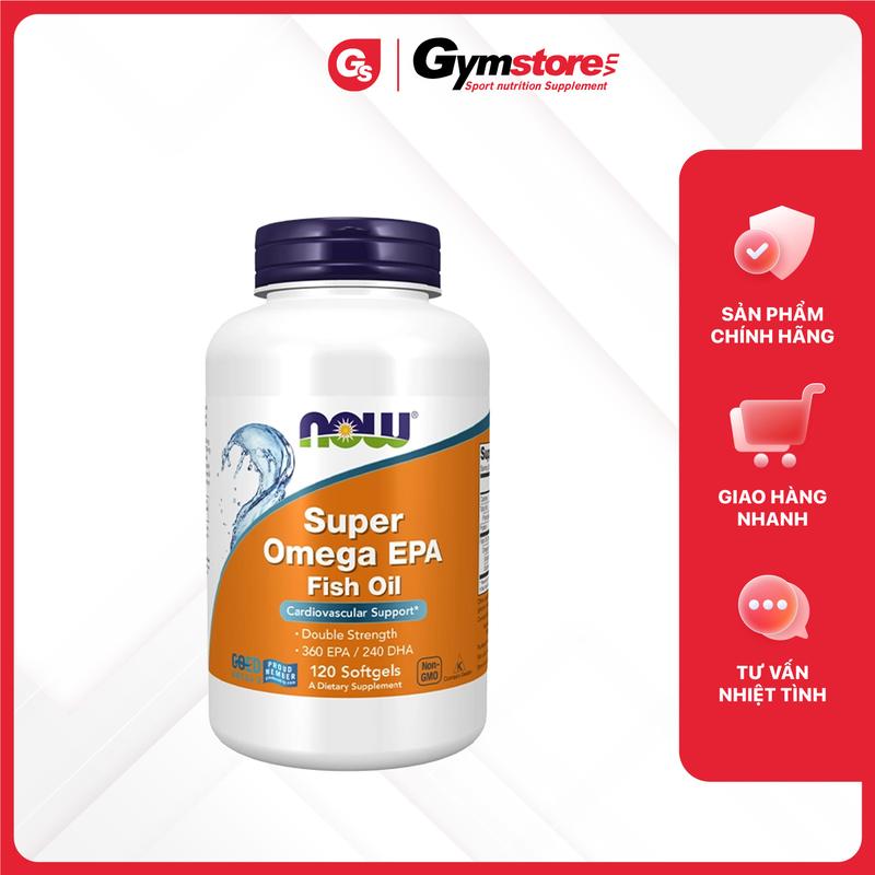 Viên uống dầu cá NOW Super Omega EPA | Fish Oil | 360 EPA / 240 DHA | Made in USA