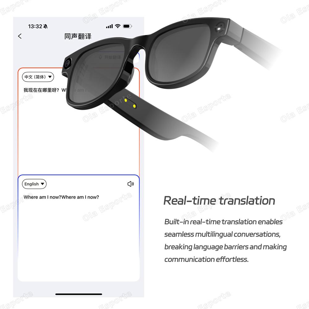 New AI Smart Glasses Chat GPT 500W Camera Bluetooth Call 300Mah Battery Voice Assistant Control Smart Sunglasses For Android IOS - Image 4