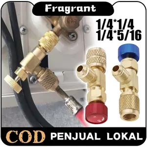 Control Valve AC Kran Manifold R410 R22 Kran Freon Adaptor Nepel Isi Freon Ac Mobil Adaptor Pengaman Isi Freon Ac Tambahan Katup Keselamatan Konektor Pendingin Kualitas