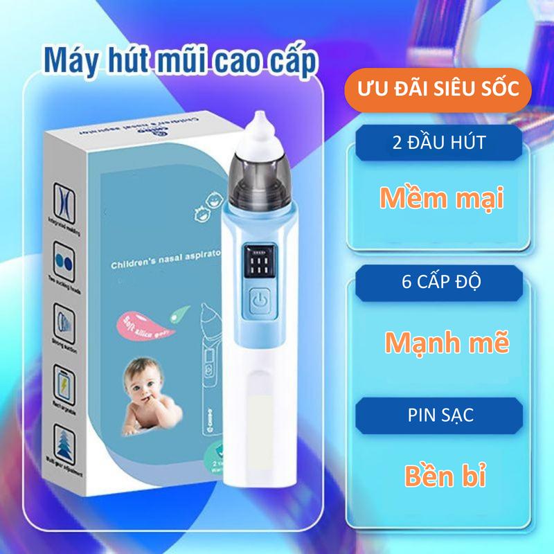 Máy Hút Mũi An Toàn Cho Bé Với 6 Chế Độ Hút Hiệu Quả Sạc Pin