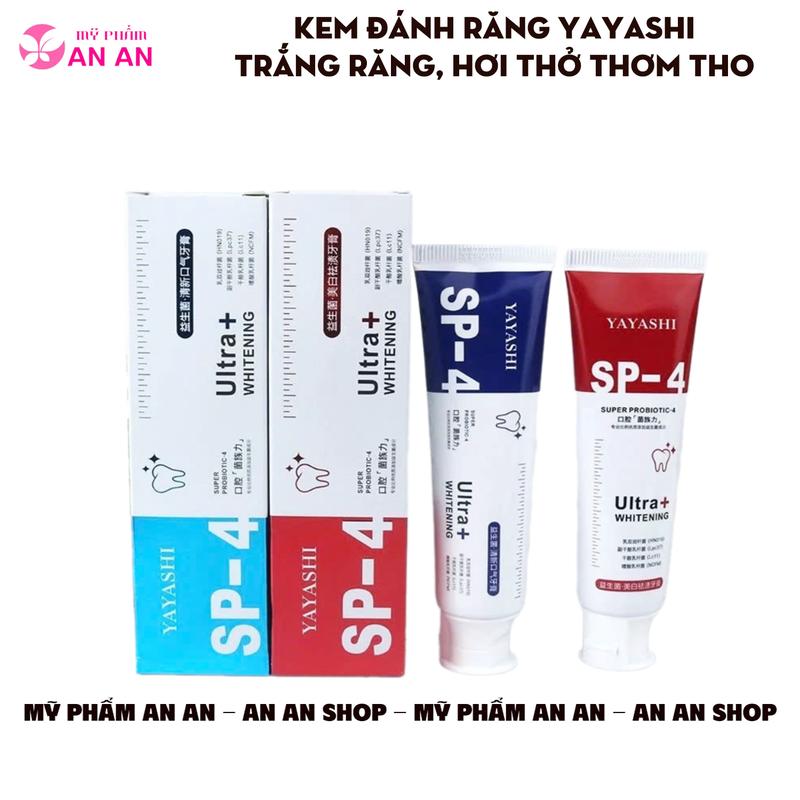 Kem Đánh Răng YAYASHI SP-4 120g Giúp Trắng Răng, Cải Thiện Vết Ố Vàng Và Giúp Hơi Thở Thơm Tho