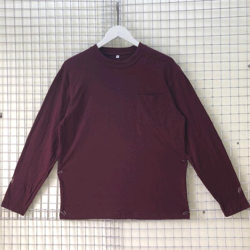 [Mua 5 áo giảm 15% ] Áo thun nam có túi hàng xuất Nhật màu đỏ Cotton Cổ Tròn Menswear