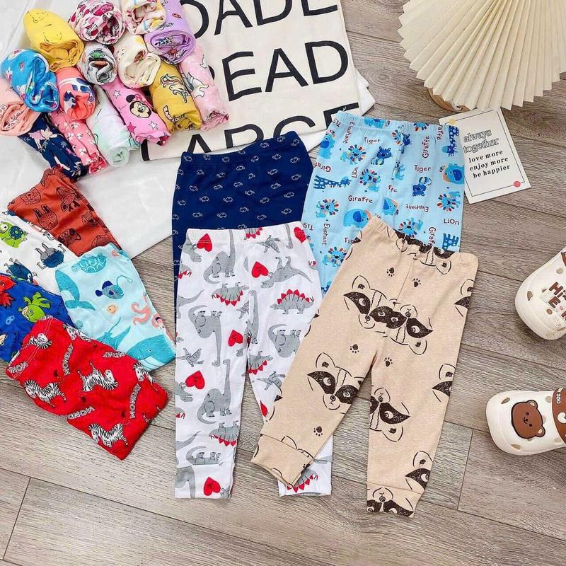 ( sét 10 quần) dài cho bé yêu chat cotton xuất dư cho bé 6-20kg 6