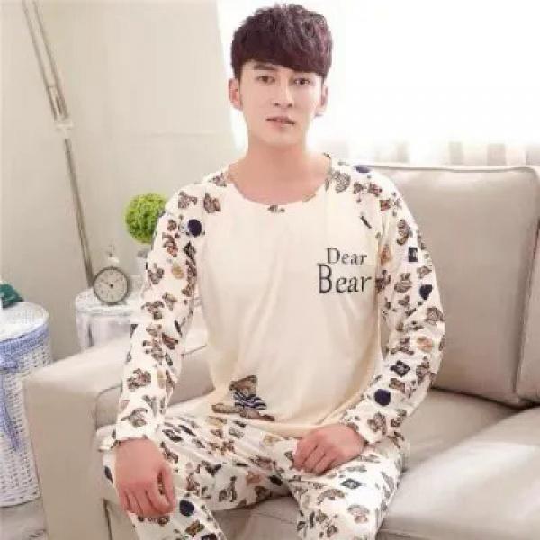 Product Introduction of Autumn New Pajama Set for Men Cartoon Long Sleeve Homewear Summer Men Sleepwear Nightwear Suit Men Spring Pijama Loungewear 2