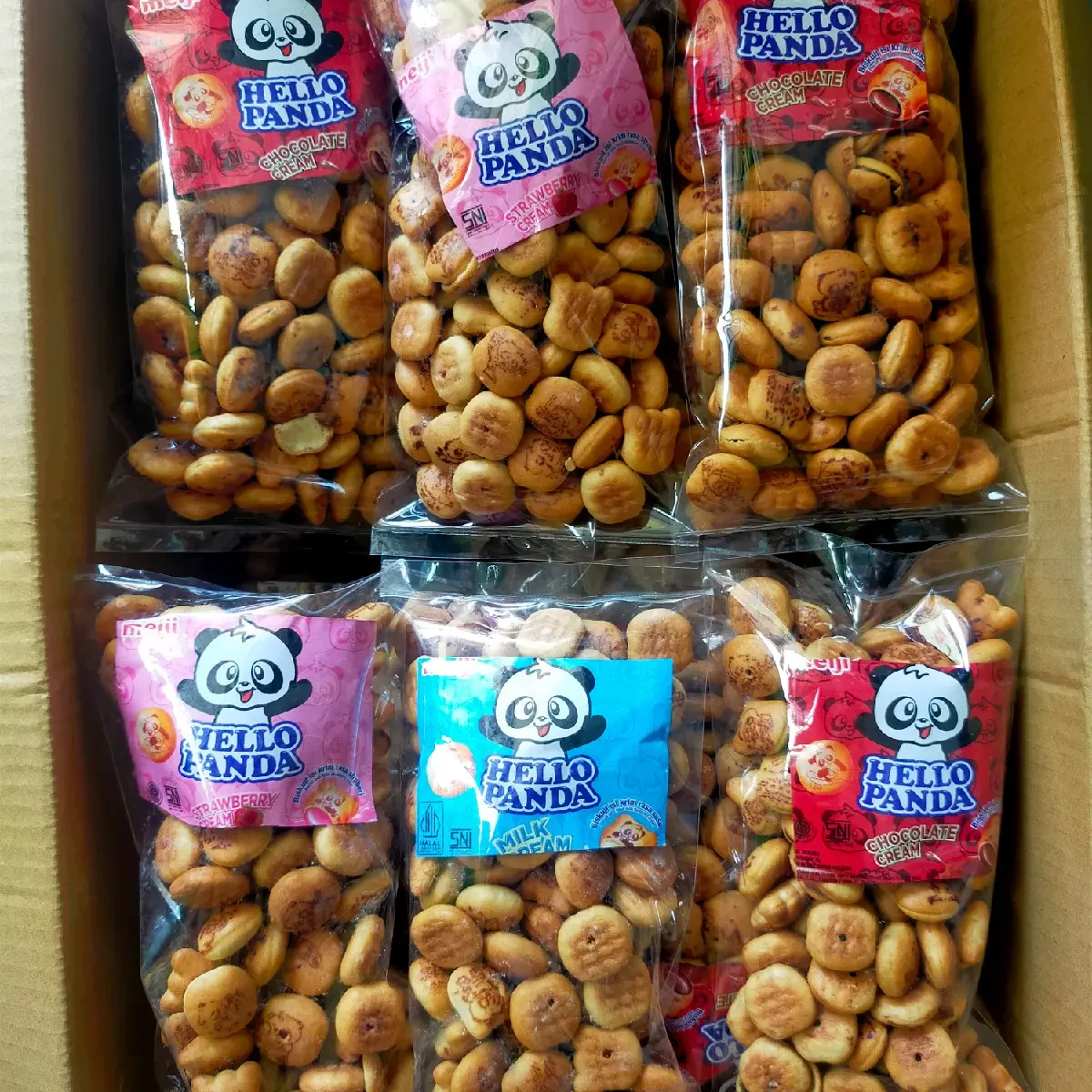 Biskuit hello panda aneka rasa coklat,strawberry,vanilla 200gr