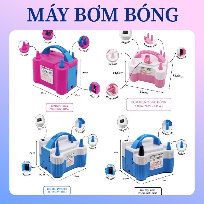Máy Bơm Bóng Bay Bằng Điện Hai Vòi Bơm Bong Bóng Tiện Lợi Trang Trí Sinh Nhật
