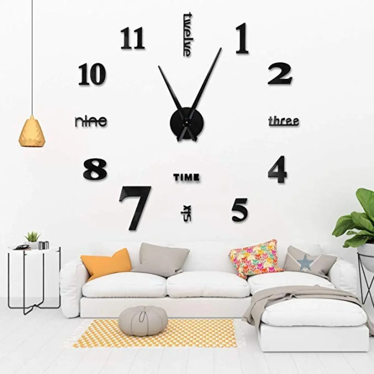 3D Mirror DIY Large Wall Clock ,DIY Wall Clock  3D Mirror Sticker