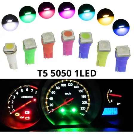 Lampu T5 LED Spedometer Motor Dan Mobil / LED T5 COB Panel Dashboard Super Bright Car Kendaraan 1