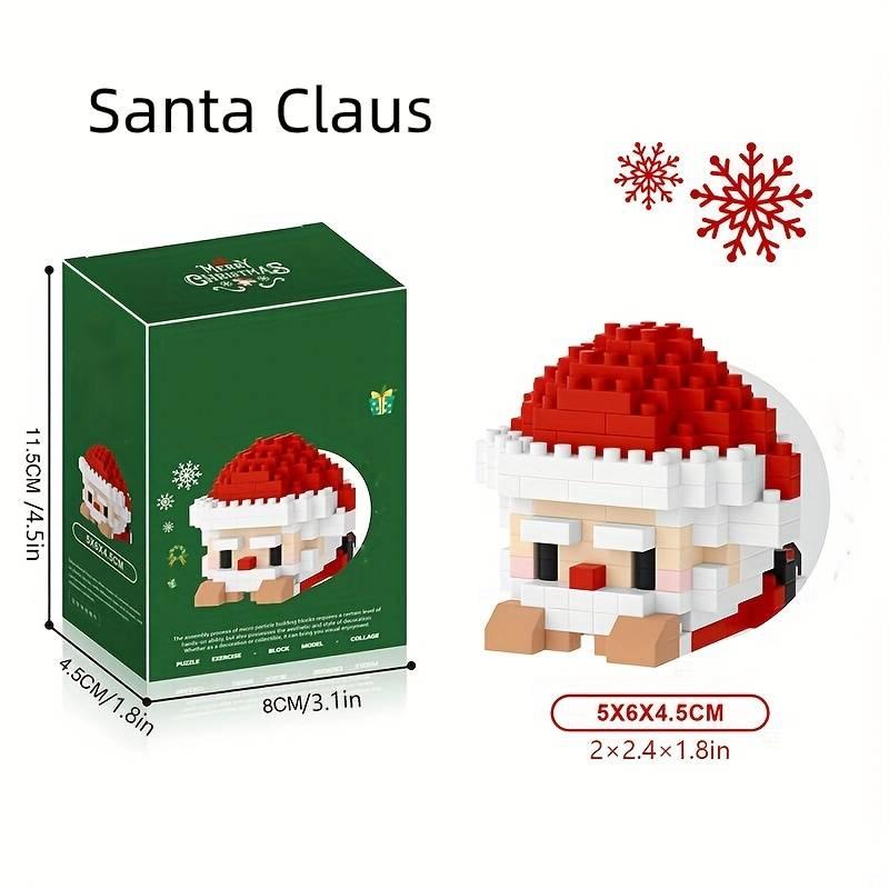 Product Introduction of Christmas Themed Building Blocks for Home Decoration, 1 Box Desktop DIY Decoration, Bedroom Accessories, Comfortable Home Accessories, Assembled As Birthday Gift, Christmas Gift, Thanksgiving & Christmas Gift Set 11