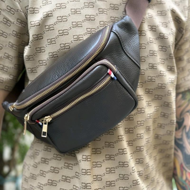 Túi Đeo Chéo ( Đeo Bụng ) ,Túi Bao Tử, Thời Trang Nam Da Bò