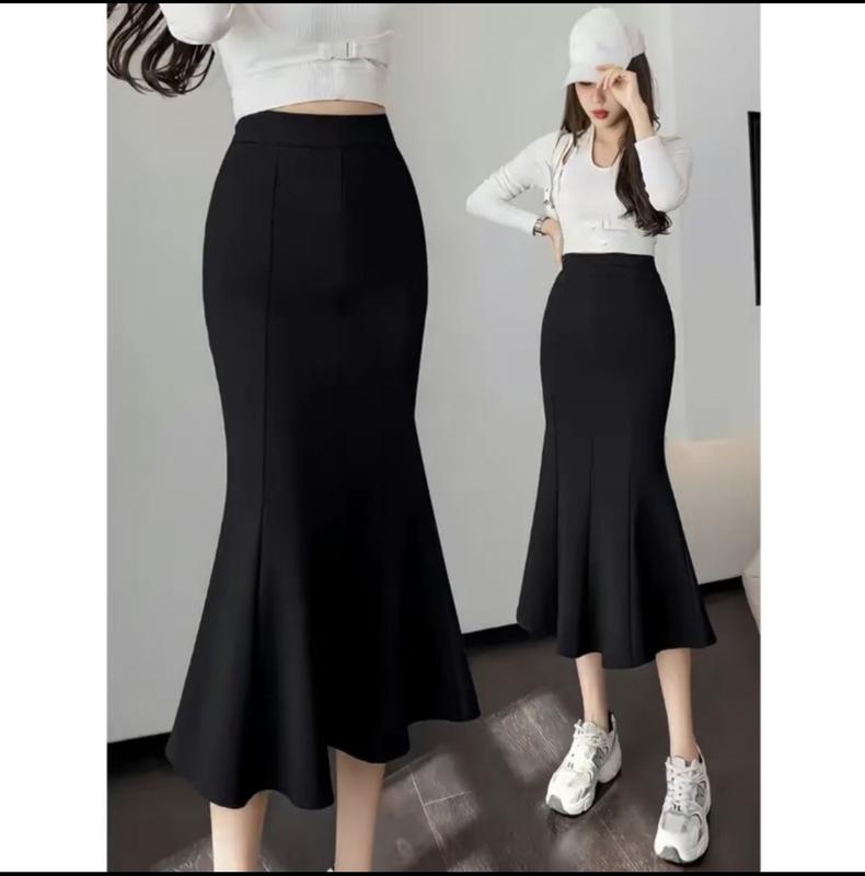 Chân váy Đuôi cá lưng thun không dây kéo vải Giãn 4 chiều mẫu 03 Women Nữ