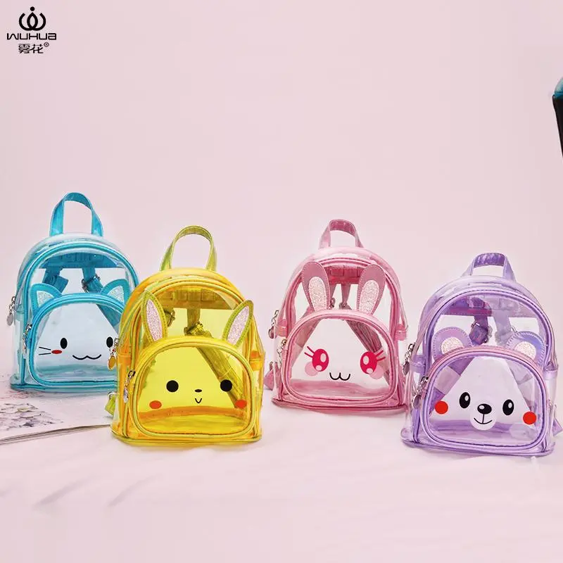 Tas Ransel Sekolah Anak Mika Transparan Motif Mini karakter- Tas Sekolah Anak - Tas Anak Perempuan Fashion Motif 1
