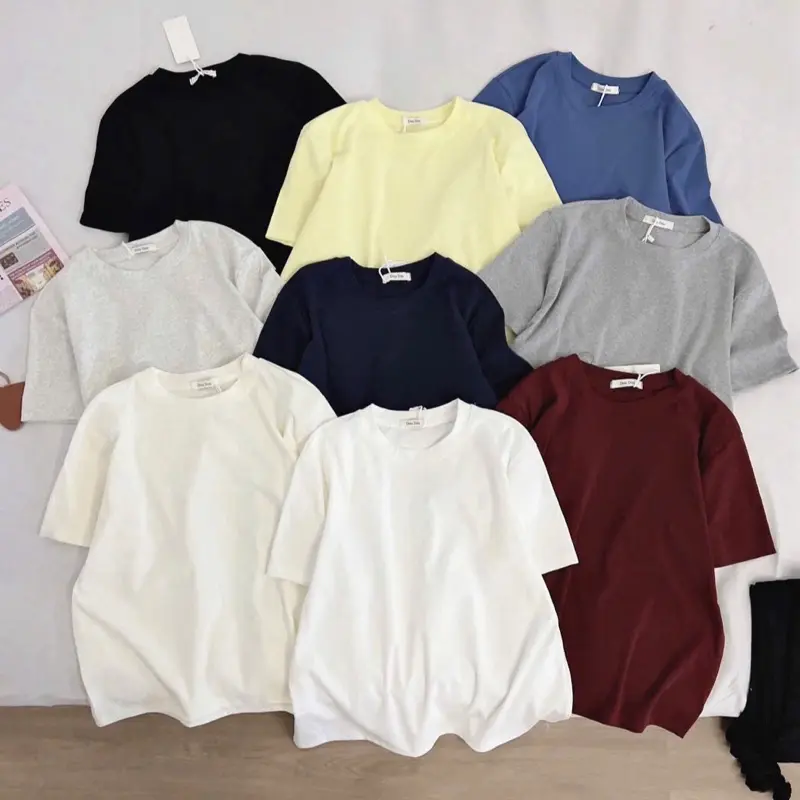 Áo thun trơn basic nhiều màu, áo thun unisex ngắn tay cotton phong cách đơn giản Salavi H3 364 3