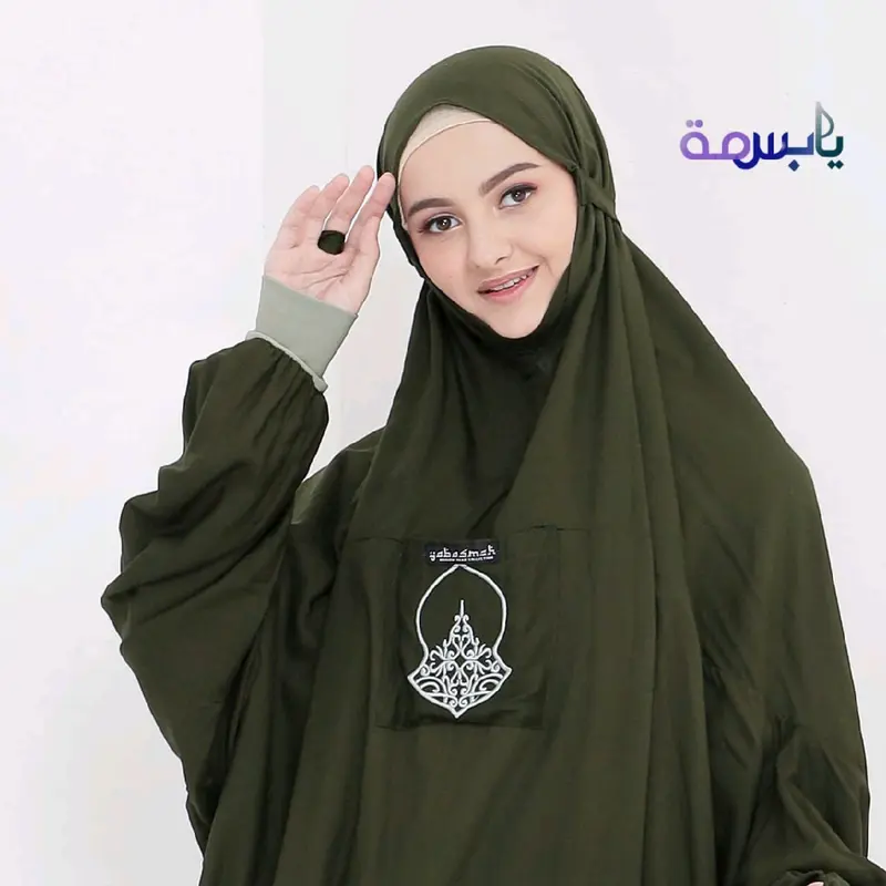 mukena Yabasmah terusan (lumud) /polos terompah/mukena dewasa/mukena hadhramaut 0