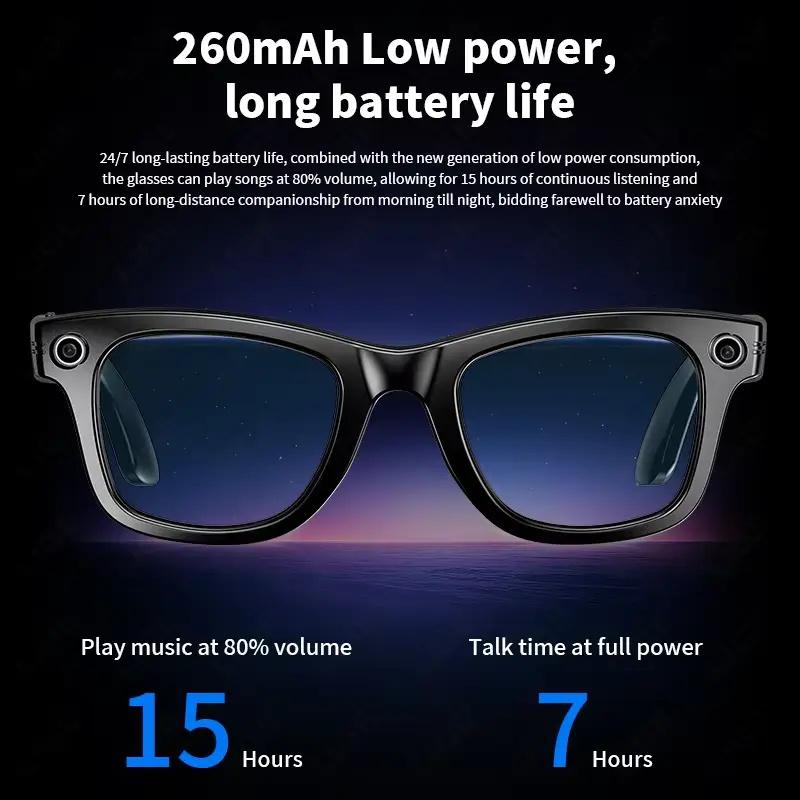 Smart AI Translation Smart Glasses Take Photos Recognizing Objects 4K Camera Bluetooth Music Call Intelligent Recording Glasses - Image 16