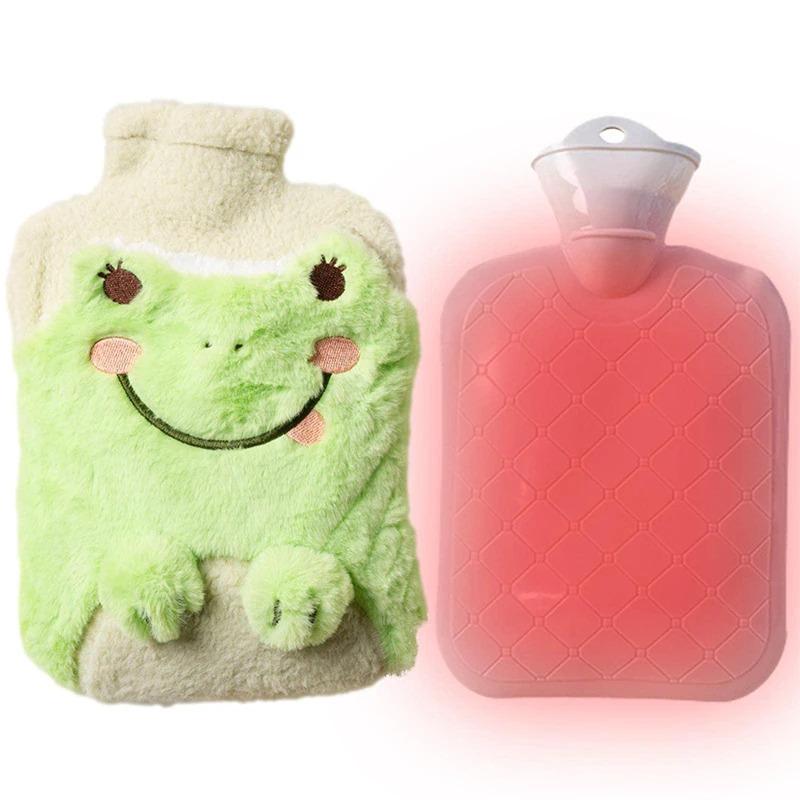 Product Introduction of New Cartoon Hot Water Bottle Soft Plush Cover Hot Water Bag For Warming Wrists And Feet Menstruation Hot Compress Hot Water Bag 26