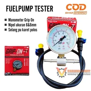 PROMO Fuel Pump Tester  Merk GRIP ON Alat Cek Ukur Tekanan Bahan bakar motor injeksi FPG