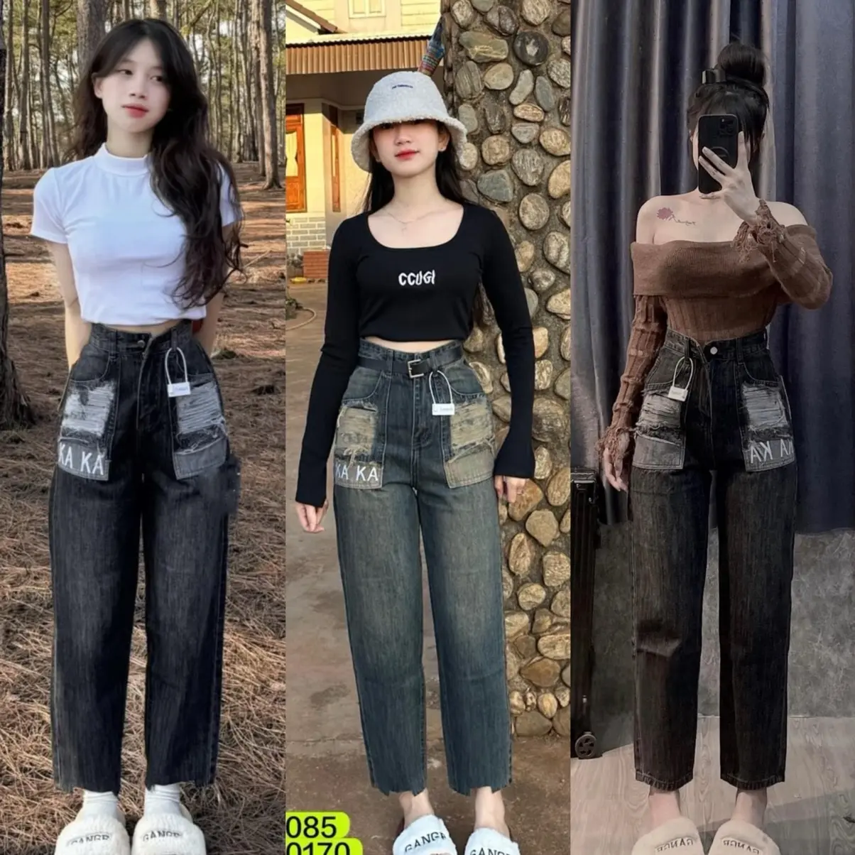 Quần Jeans Baggy Nữ hottend (KÈM ẢNH THẬT )