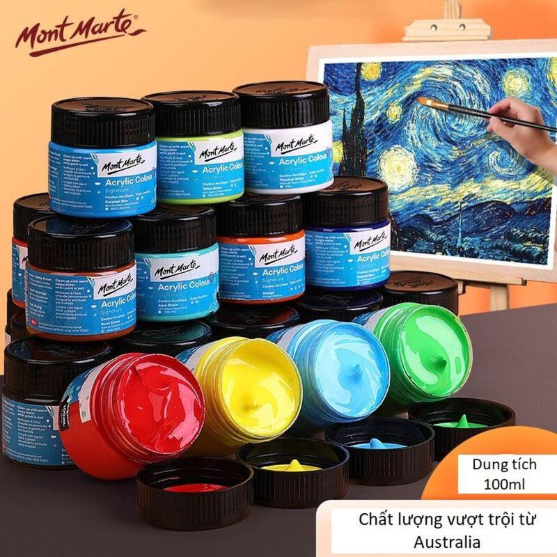 Màu acrylic 3D cao cấp 100ml Mont Marte cao cấp của ÚC ,màu nước vẽ canvas ,tranh tường Lalunavn - B26