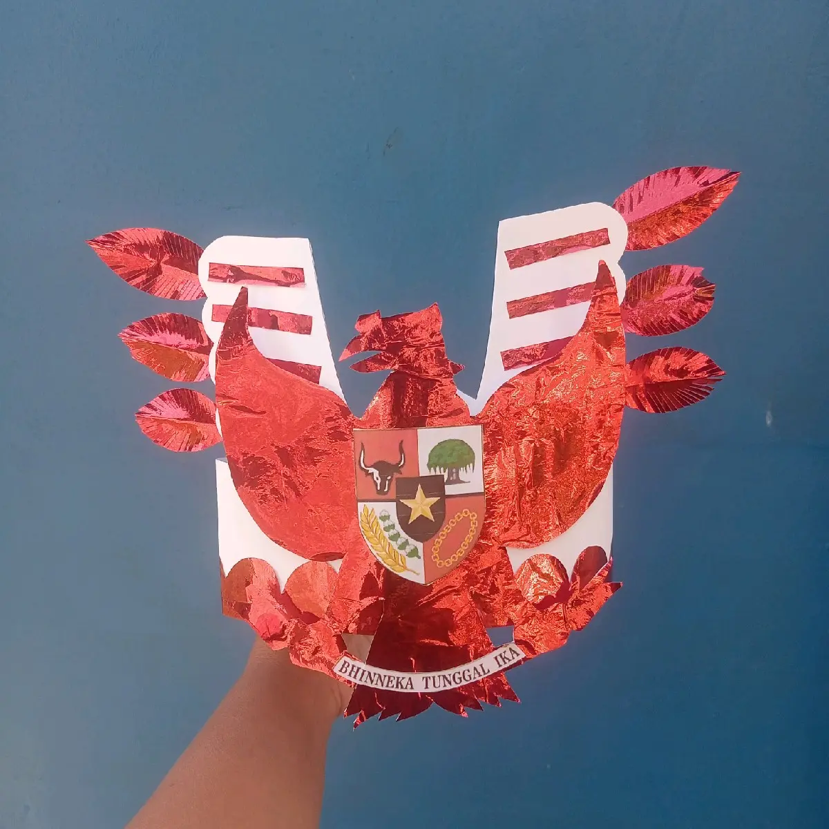 Topi hias agustusan topi tema kemerdekaan topi karton kerajinan kertas
