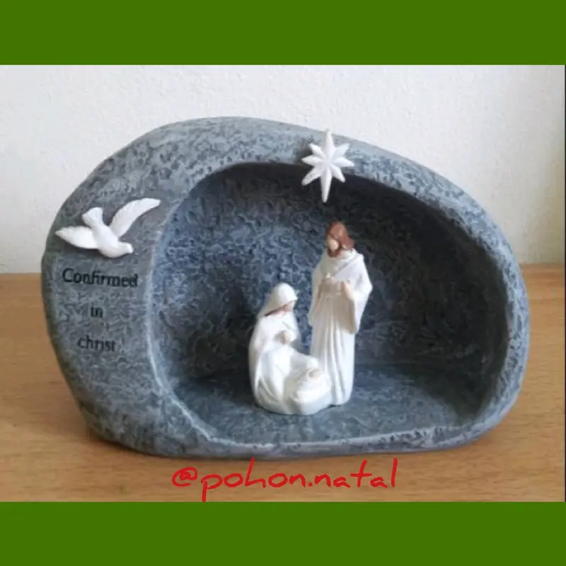 Patung Nativity Scenes In the Cave Pajangan Natal l.15cm 0