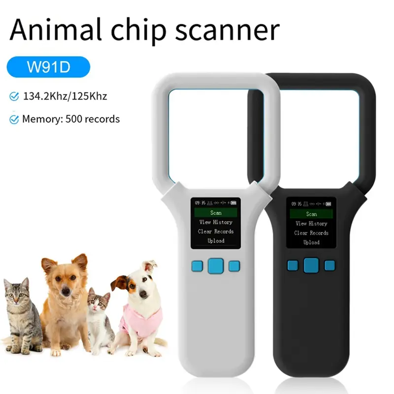 Cat Code Reader C0D-Animal RFID Reader 134.2Khz/125Khz USB Pet ID Scanner Animal Tag ...