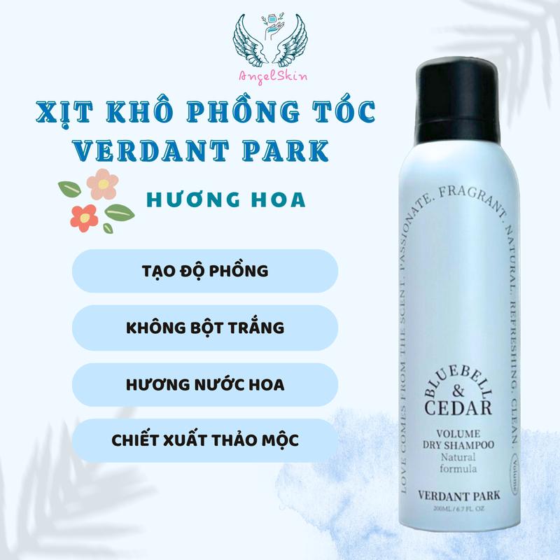 Xịt khô phồng tóc VERDANT PARK dầu gội khô kiềm dầu lâu bết mùi hoa chuông xanh Bluebell & Cedar | ANGELSKIN Nữ Chăm Sóc Tóc Dưỡng Tóc Women