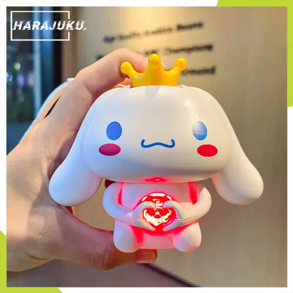 Creative Light-Emitting Sanrio Heart Gesturekiawaii Cinnamon Doll Model Figure Pendant Heart Light-Emitting Confession Toy Valentine's Day Gift