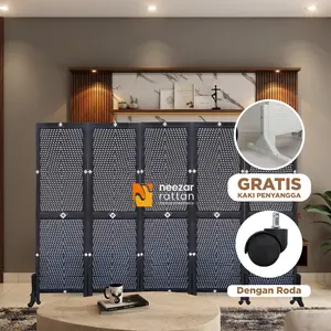 READY STOCK - 5 Pintu Sketsel Rotan No.01 Pembatas penyekat Partisi Ruangan Kantor Mushola