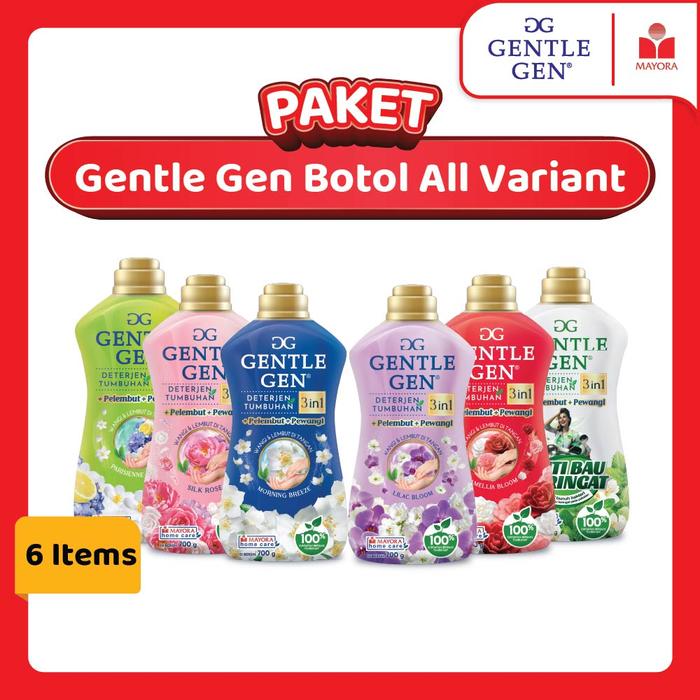 Gambar Gentle Gen All Variant 3in1 Pelembut + Pewangi 6 Botol dari Mayora Kota Administrasi Jakarta Barat Tokopedia
