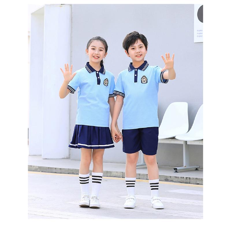 Product Introduction of New Summer Uniform Set for Primary School Students, Kindergarten Sports Style Fashion School Uniform, Group Performance Costume 17