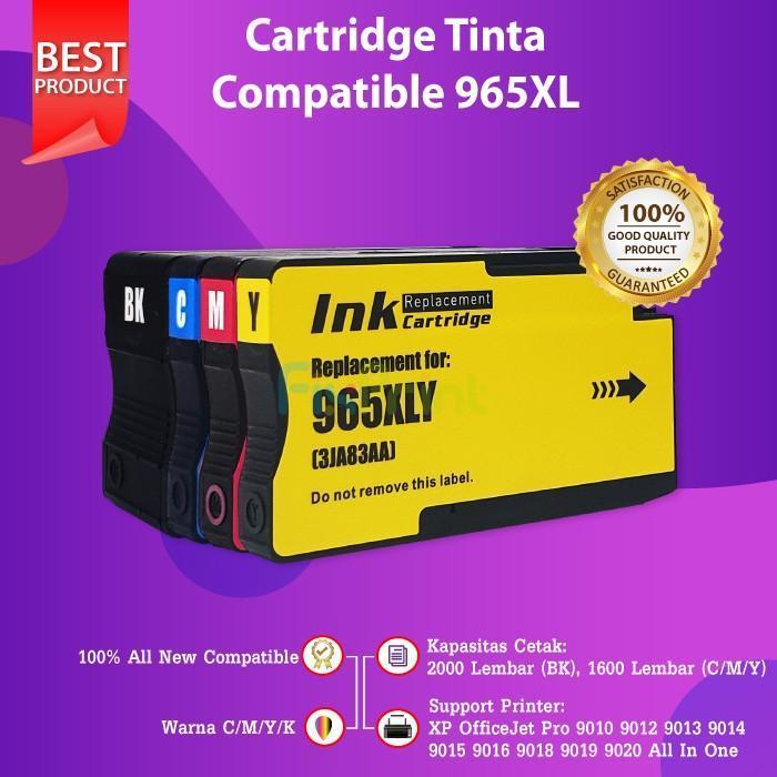 Jual Cartridge Tinta 965XL 965 Printer OfficeJet Pro 9010 9018 Plus ...