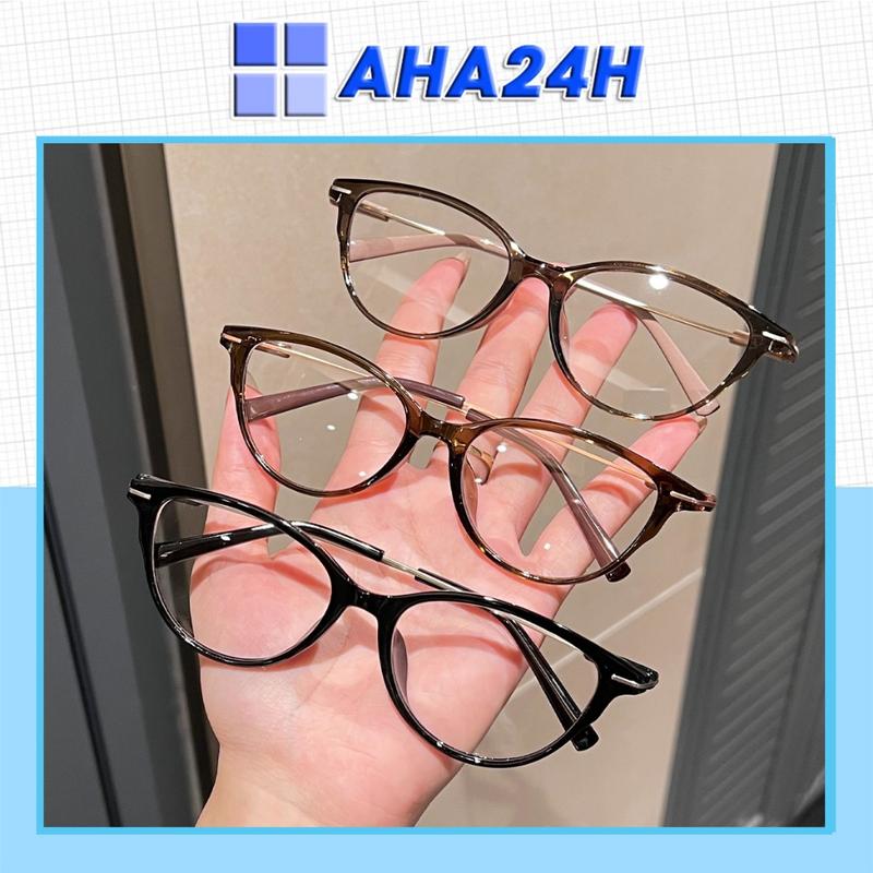 Mắt kính mắt mèo AH2024 gọng cốt kim loại thời trang nam nữ 5007